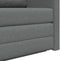 vidaXL - Vloersofa - Bed - 2-in-1 - Donkergrijs - 124x71x78 - cm - Stof