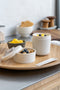 Amuse Morning & Noon Bowl + Spork & Spork en Rekker - Ontbijtkom - Lunchbox met vork/lepel - 2 Compartimenten - Lekvrij- Zand - 450 + 150 ml