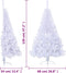 vidaXL - Kunstkerstboom - met - standaard - half - 120 - cm - PVC - wit