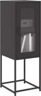 vidaXL - Dressoir - 36x39x107 - cm - koudgewalst - staal - zwart