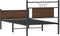 vidaXL - Bedframe - zonder - matras - bewerkt - hout - bruin - eikenkleur - 75x190 - cm