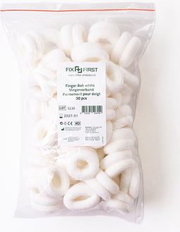 Fixfirst - Fixfirst vingerbobs, textiel, wit, pak van 50 stuks