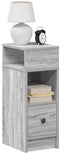 vidaXL - Nachtkastjes - 2 - st - met - lade - 25x31x66 - cm - grijs - sonoma - eiken
