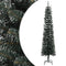 vidaXL - Kunstkerstboom - met - standaard - smal - 240 - cm - PVC - groen