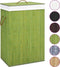 vidaXL - Wasmand - met - 2 - vakken - 72 - L - bamboe - groen