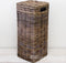 MigoStyling - Wasmand - Smal - Rotan - Riet - Brown - Met deksel - 30 x 30 x H70 cm
