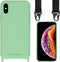 iMoshion Hoesje Geschikt voor iPhone Xs / X Hoesje Met Koord - iMoshion Color Backcover met koord - Nylon Strap - Groen