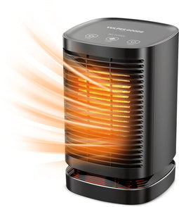 Vulpes Goods® Tech - Ventilatorkachel - 3 Verwarmingsstanden 950W - Zwart