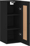 vidaXL - Wandkast - 34,5x34x90 - cm - bewerkt - hout - zwart