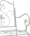 vidaXL - Tuinbank - met - Strak - Ontwerp - Wit - 104 - cm - Staal