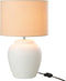 J-Line lamp Meli + kap - keramiek/linnen - wit - small
