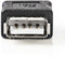 Nedis CCGB60900BK - USB 2.0 A naar A Adapter - Verbindt twee USB kabels - Zwart