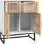 vidaXL - Dressoir - 60x30x75 - cm - bewerkt - hout - wit