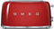 Smeg TSF02RDEU - Broodrooster - 1500W 2 sleuven 6 bruining-niveaus - Rood