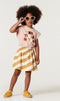 Noppies Rok Guarapuava - Rokje met diagonale strepen en zakjes - Amber Gold - Maat 134