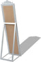 vidaXL - Vrijstaande - spiegel - Barok - 160x40cm - zilver