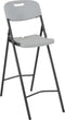 vidaXL - Barstoelen - inklapbaar - 2 - st - HDPE - en - staal - wit
