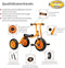 Top Trike - Dreirad Taxi - Duwstang Veiligheidsgordel - Geel