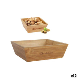 Aperitiefschaaltje Quttin Bamboe 16 x 16 x 5 cm (12 Stuks)
