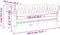 vidaXL - Tweezitsbank - Chesterfield-stijl - stof - donkerbruin