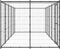 vidaXL - Hondenkennel - met - dak - 12,1 - m² - staal