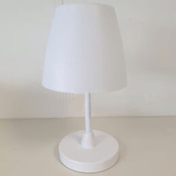 H&S Collection Tafellamp LED oplaadbaar 13x30 cm wit