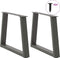 vidaXL - Eettafelpoten - 2 - st - V-vormig - 70x(42-43,3) - cm - staal - antraciet