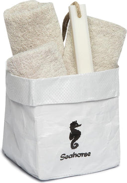 Seahorse Pure - Cadeauset - 3 Gastendoekjes + Zeep + Opbergzakje - 5 stuks - Cream
