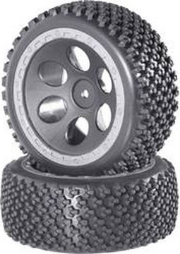 Reely 1:10 Buggy Complete wielen Rally Gatdesign Grijs 2 stuk(s)