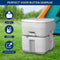 SereneLife Draagbaar Toilet, 20 Liter portabletoilet met CHH Pomp & Niveau Indicator, 100-120 Spoelingen