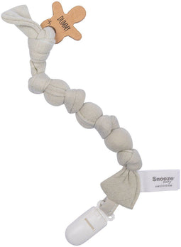 Snoozebaby Speenkoord - Fopspeenkoord van biologisch katoen - Veilig met bevestigingsclip - Mystic Mint