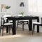 vidaXL - Eettafel - Zwart - Eiken - 140x74,5x76 - cm - Geengineerd - Hout