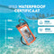 Travelly ® - Waterdicht Telefoonhoesje - IPX8 tot 30 meter - Set van 2 (Zwart/Oranje) (2 stuks)