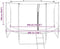 vidaXL 142099 - Veiligheidsnet - 3,96 m ronde trampoline - Zwart