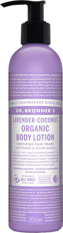 Dr. Bronner's Lavender Coconut Organic Body Lotion Melk