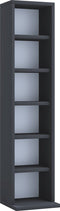 VCM Houten CD DVD-standaard Opbergvak Bevindende plank Boekenplank Decoratieve plank Elementa Houten CD DVD-standaard Opbergvak Bevindende plank Boekenplank Decoratieve plank Elementa