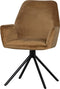 Showroom leegverkoop: Woood amber eetkamerstoel fluweel karamel set van 2 - Showroom leegverkoopStoelen - Polyester - 88x60x61cm