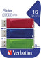 Verbatim Slider - USB-stick 16GB - 3x Multi-color (3 stuks)