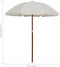 vidaXL - Parasol - met - stalen - paal - 180 - cm - zandkleurig