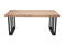 Feel Furniture - 240x100 Eettafel - Massief Glad Boomstamblad Eiken - 5 cm dik - Twin U Frame