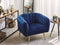 LACONIA - Fauteuil - Blauw - Fluweel