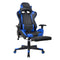 Gamestoel Thomas met voetsteun - bureaustoel racing gaming - ergonomisch - zwart blauw