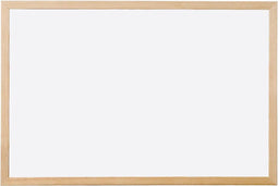 Q-CONNECT whiteboard, met houten frame, melamine, 90 x 120 cm