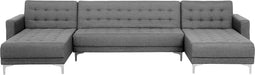 ABERDEEN - Bank U-vormig - Grijs - 5 persoons - Universeel - Polyester