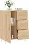 vidaXL - Dressoir - 69,5x34x90 - cm - bewerkt - hout - sonoma - eikenkleurig