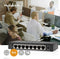 Nedis NSWH8P110BK - Gigabit onbeheerde desktopswitch - 8x Ethernet 1Gbps - Zwart