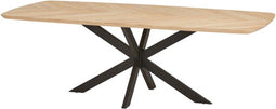 Eettafel Geneve 240 cm verjongde rand - Eikenhout