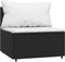 vidaXL - 4-delige - Loungeset - met - kussens - poly - rattan - zwart