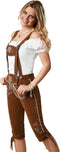 dressforfun Lederhose Walchensee M - Verkleedkleding - Kniehoogte - Bruin