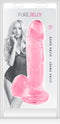 Pure Jelly The Cute Pink One - Dildo met Balzak - Realistisch - met Zuignap - 20 cm - Transparant Roze